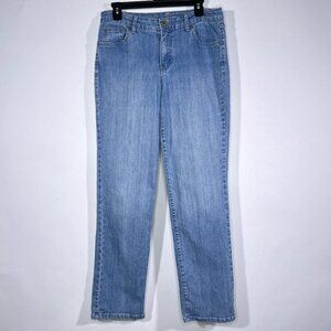Bandolinoblu Mandie Textured‎ Straight Leg Stretch Jeans Size 12